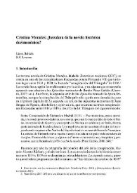 Cristina Morales: ¿heredera de la novela histórica decimonónica? / Lieve Behiels | Biblioteca Virtual Miguel de Cervantes