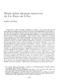 Notas sobre técnicas narrativas en "Los Pazos de Ulloa" / Marina Mayoral | Biblioteca Virtual Miguel de Cervantes