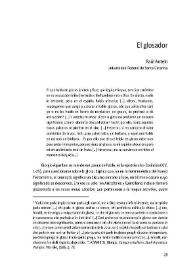 El glosador   / Raúl Antelo | Biblioteca Virtual Miguel de Cervantes