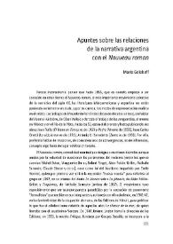 Apuntes sobre las relaciones de la narrativa argentina con el "Nouveau roman" / Mario Goloboff   | Biblioteca Virtual Miguel de Cervantes