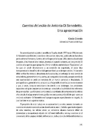 "Cuentos del exilio" de Antonio Di Benedetto. Una aproximación / Gladys Granata   | Biblioteca Virtual Miguel de Cervantes