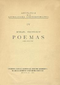 Poemas (Selección) / Mihai Eminescu ; traducción de  María Gabriela Corcuera | Biblioteca Virtual Miguel de Cervantes