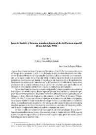 Juan de Castelví y Coloma, miembro desconocido del Parnaso español (fines del siglo XVII)  / Alain Bègue | Biblioteca Virtual Miguel de Cervantes