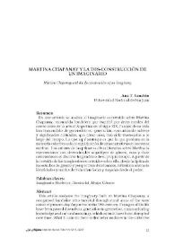 Martina Chapanay y la des-construcción de un imaginario / Ana T. Fanchin | Biblioteca Virtual Miguel de Cervantes