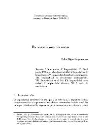 La imparcialidad del fiscal / Pedro Miguel Angulo Arana | Biblioteca Virtual Miguel de Cervantes