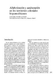 Alfabetización y aculturación en los territorios coloniales hispanoafricanos / Olegario Negrín Fajardo | Biblioteca Virtual Miguel de Cervantes