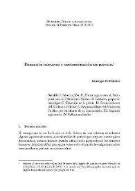 Derechos humanos y administración de justicia / Giuseppe Di Federico | Biblioteca Virtual Miguel de Cervantes