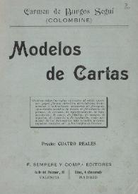Modelos de cartas / arreglados por Carmen de Burgos Seguí (Colombine) | Biblioteca Virtual Miguel de Cervantes