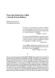 Notas sobre Benito Pérez Galdós y Gonzalo Torrente Ballester / Adolfo Sotelo Vazquez | Biblioteca Virtual Miguel de Cervantes