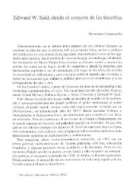 Edward W. Saild, desde el corazón de las tinieblas / Hortensia Campanella | Biblioteca Virtual Miguel de Cervantes