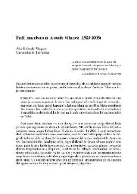 Perfil inacabado de Antonio Vilanova (1923-2008) / Adolfo Sotelo Vázquez | Biblioteca Virtual Miguel de Cervantes