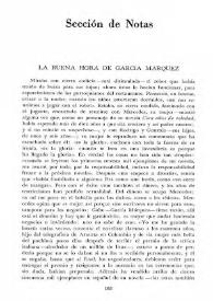 La buena hora de García Márquez / Francisco Urondo | Biblioteca Virtual Miguel de Cervantes