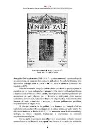 Jaungoiko-Zale’ren Irarkola [Imprenta] (1912-1936) [Semblanza] / Eneko Zuloaga San Román | Biblioteca Virtual Miguel de Cervantes