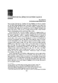 La controvertida búsqueda de Pedro Salinas  / Elsa Dehennin | Biblioteca Virtual Miguel de Cervantes