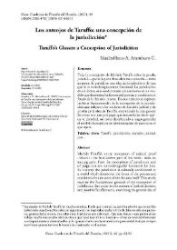 Los anteojos de Taruffo: una concepción de la jurisdicción / Maximiliano A. Aramburo C. | Biblioteca Virtual Miguel de Cervantes