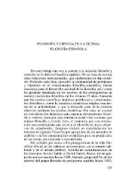 Filosofía y ciencia en la última filosofía española  / Gerardo Bolado | Biblioteca Virtual Miguel de Cervantes