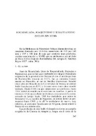 Rocatallada, joaquinismo y sebastianismo (siglos XIV-XVIII) / Manuel Calderón Calderón | Biblioteca Virtual Miguel de Cervantes