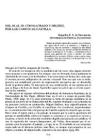 Del 98 al 98: con Machado y Delibes, por los campos de Castilla / Magnólia Brasil Barbosa do Nascimento | Biblioteca Virtual Miguel de Cervantes