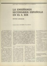 La enseñanza secundaria española en el s. XIX. Notas legales / Olegario Negrín Fajardo | Biblioteca Virtual Miguel de Cervantes