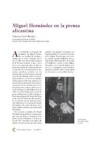 Miguel Hernández en la prensa alicantina / Francisco Esteve Ramírez | Biblioteca Virtual Miguel de Cervantes