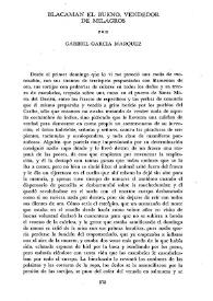 Blacamán el Bueno, vendedor de milagros / por Gabriel García Márquez | Biblioteca Virtual Miguel de Cervantes