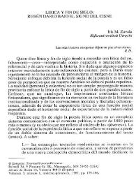 Lírica y fin de siglo: Rubén Darío bajo el signo del cisne / Iris M. Zavala | Biblioteca Virtual Miguel de Cervantes