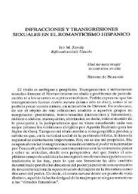 Infracciones y transgresiones sexuales en el Romanticismo hispánico / Iris M. Zavala | Biblioteca Virtual Miguel de Cervantes