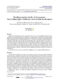 Teaching tourism in the Anthropocene: new technologies, fieldwork, and student involvement / Sandra Ricart y Bas Amelung | Biblioteca Virtual Miguel de Cervantes