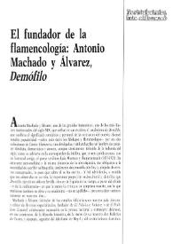 El fundador de la flamencología: Antonio Machado y Álvarez, "Demófilo" / Daniel Pineda Novo | Biblioteca Virtual Miguel de Cervantes