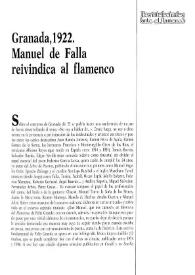 Granada, 1922: Manuel de Falla reivindica al flamenco / Bernard Leblon | Biblioteca Virtual Miguel de Cervantes