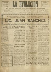 La Evolución: Órgano del Partido Constitucionalista de Oaxaca. Año I, núm. 8, 2 de septiembre de 1917 | Biblioteca Virtual Miguel de Cervantes