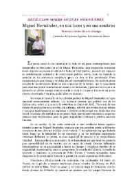 Hernández, en sus luces y en sus sombras / Francisco Javier Díez de Revenga | Biblioteca Virtual Miguel de Cervantes