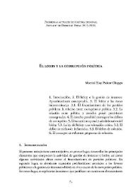 El lobby y la corrupción política / Marcial Eloy Paúcar Chappa | Biblioteca Virtual Miguel de Cervantes
