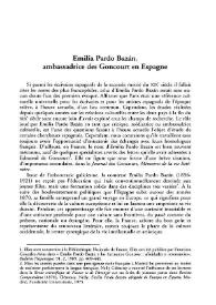 Emilia Pardo Bazán, ambassadrice des Goncourt en Espagne / Dolores Thion Soriano-Mollá | Biblioteca Virtual Miguel de Cervantes