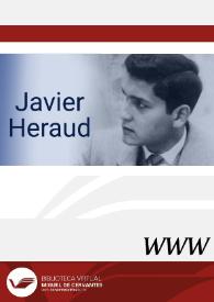 Javier Heraud / directora Elena Zurrón Rodríguez | Biblioteca Virtual Miguel de Cervantes