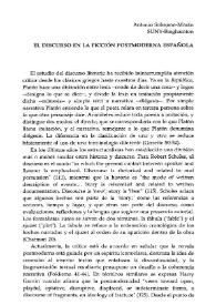 El discurso en la ficción postmoderna española 
 / Antonio Sobejano-Morán | Biblioteca Virtual Miguel de Cervantes