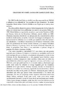 "Oratorio de María Sabina" de Camilo José Cela / Yvonne David-Peyre | Biblioteca Virtual Miguel de Cervantes