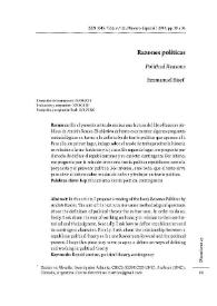 Razones políticas / Emmanuel Biset | Biblioteca Virtual Miguel de Cervantes