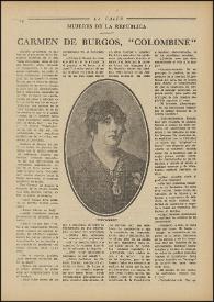 Carmen de Burgos, "Colombine" / Antonio V. de la Villa | Biblioteca Virtual Miguel de Cervantes
