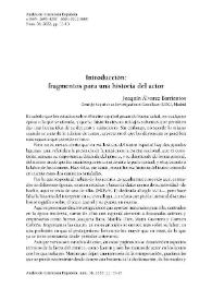 Introducción: fragmentos para una historia del actor / Joaquín Álvarez Barrientos | Biblioteca Virtual Miguel de Cervantes