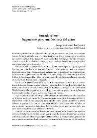 Introducción: fragmentos para una historia del actor / Joaquín Álvarez Barrientos | Biblioteca Virtual Miguel de Cervantes