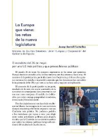 La Europa que viene: los retos de la nueva legislatura / Josep Borrell | Biblioteca Virtual Miguel de Cervantes