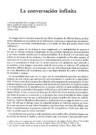 La conversación infinita / Celina Manzoni | Biblioteca Virtual Miguel de Cervantes