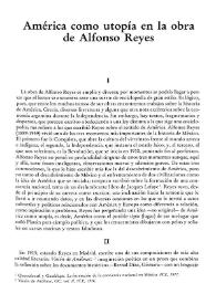 América como utopía en la obra de Alfonso Reyes / Juan Malpartida | Biblioteca Virtual Miguel de Cervantes