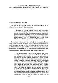 La literatura emblemática: las "Empresas morales", de Juan de Borja / Carmen Bravo-Villasante | Biblioteca Virtual Miguel de Cervantes