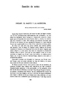 Proust: el hábito y la aventura  / José B. Vidal | Biblioteca Virtual Miguel de Cervantes