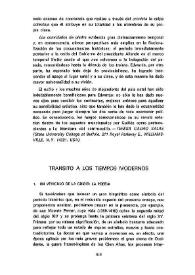 Tránsito a los tiempos modernos / María Eugenia Rincón | Biblioteca Virtual Miguel de Cervantes