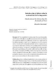Introducción al debate sobre la racionalidad de los impuestos / Alejandro Berrotarán | Biblioteca Virtual Miguel de Cervantes