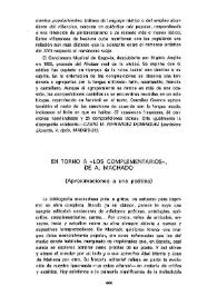 En torno a "Los complementarios" de A. Machado (Aproximaciones a una poética) / Antonio Domínguez Rey | Biblioteca Virtual Miguel de Cervantes