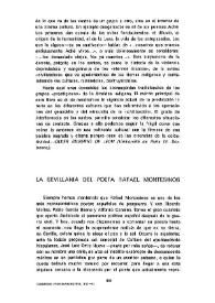 La sevillanía del poeta Rafael Montesinos / Manuel Ríos Ruiz | Biblioteca Virtual Miguel de Cervantes